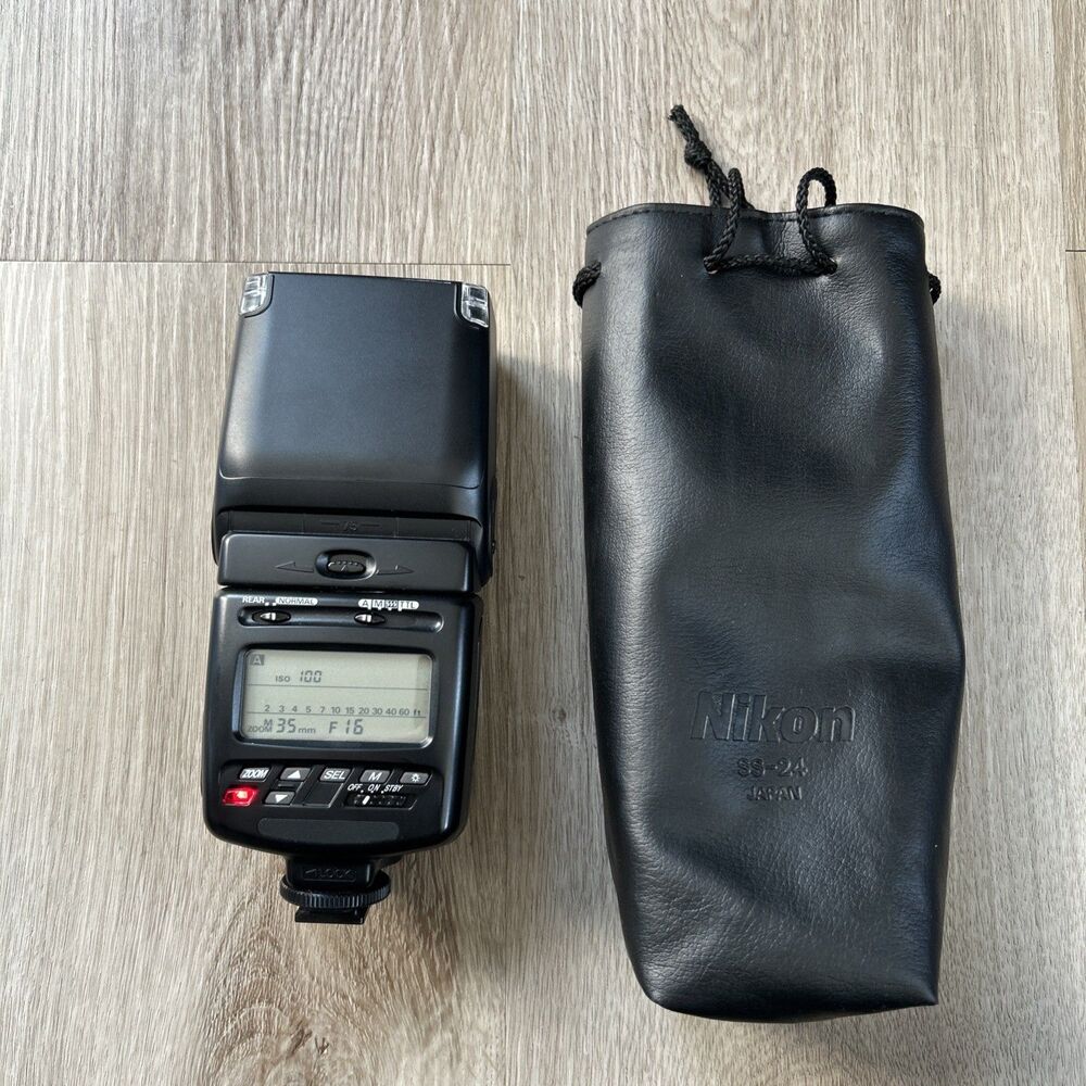 Nikon Speedlight SB-26 Shoe Mount Flash for Film Camera w/ Pouch Tested Working